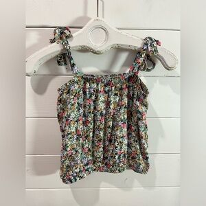 LOUVE – Floral Bow Strap Top – Size S/P